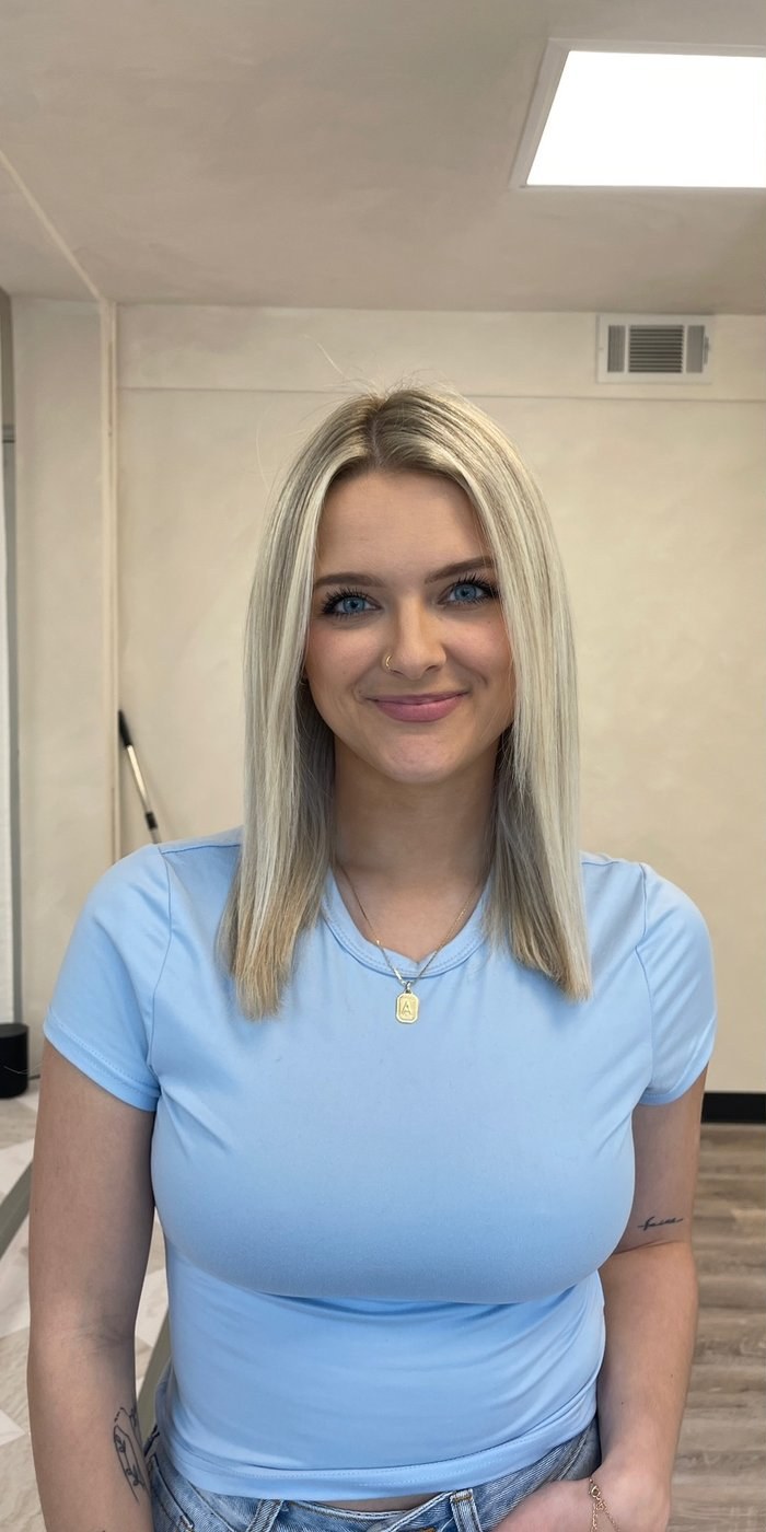Before hand-tied extensions